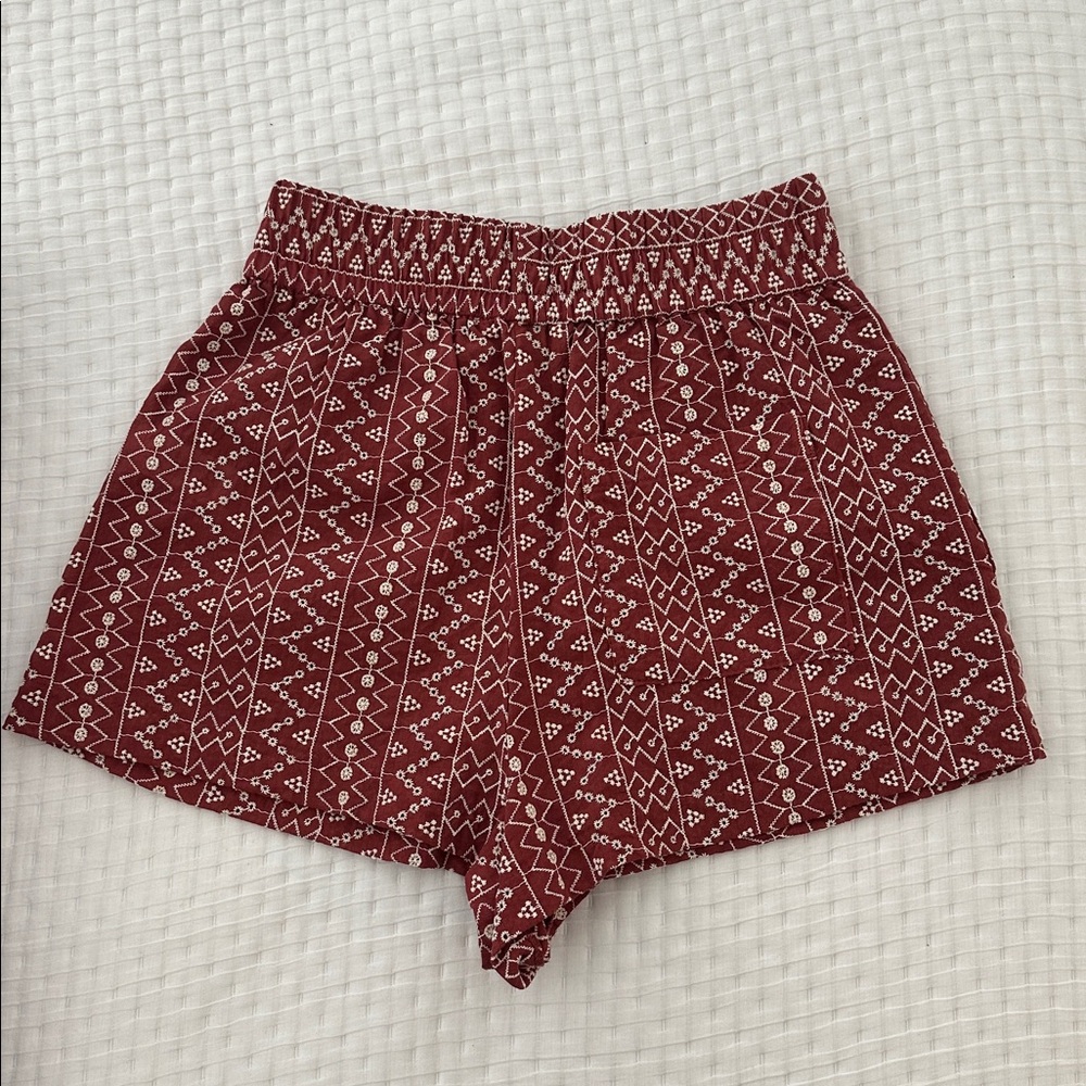 Zara Embroidered Eyelet Shorts - Picture 2 of 6